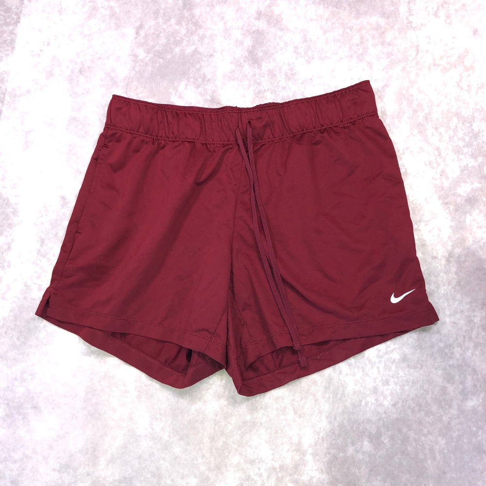 Nike Dri-FIT Womens Running Shorts Maroon Burgundy Size S Small Athletic Workout